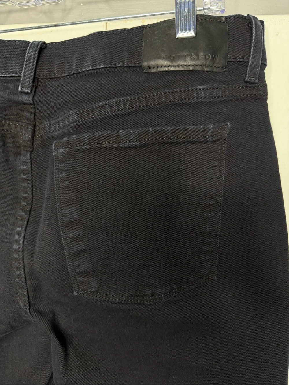 Mott & Bow Slim Fit Jeans Mens 34x30 Black Stretch Denim Jay Rins